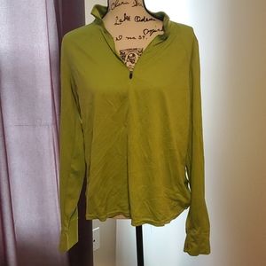 Green long sleeve athletic top